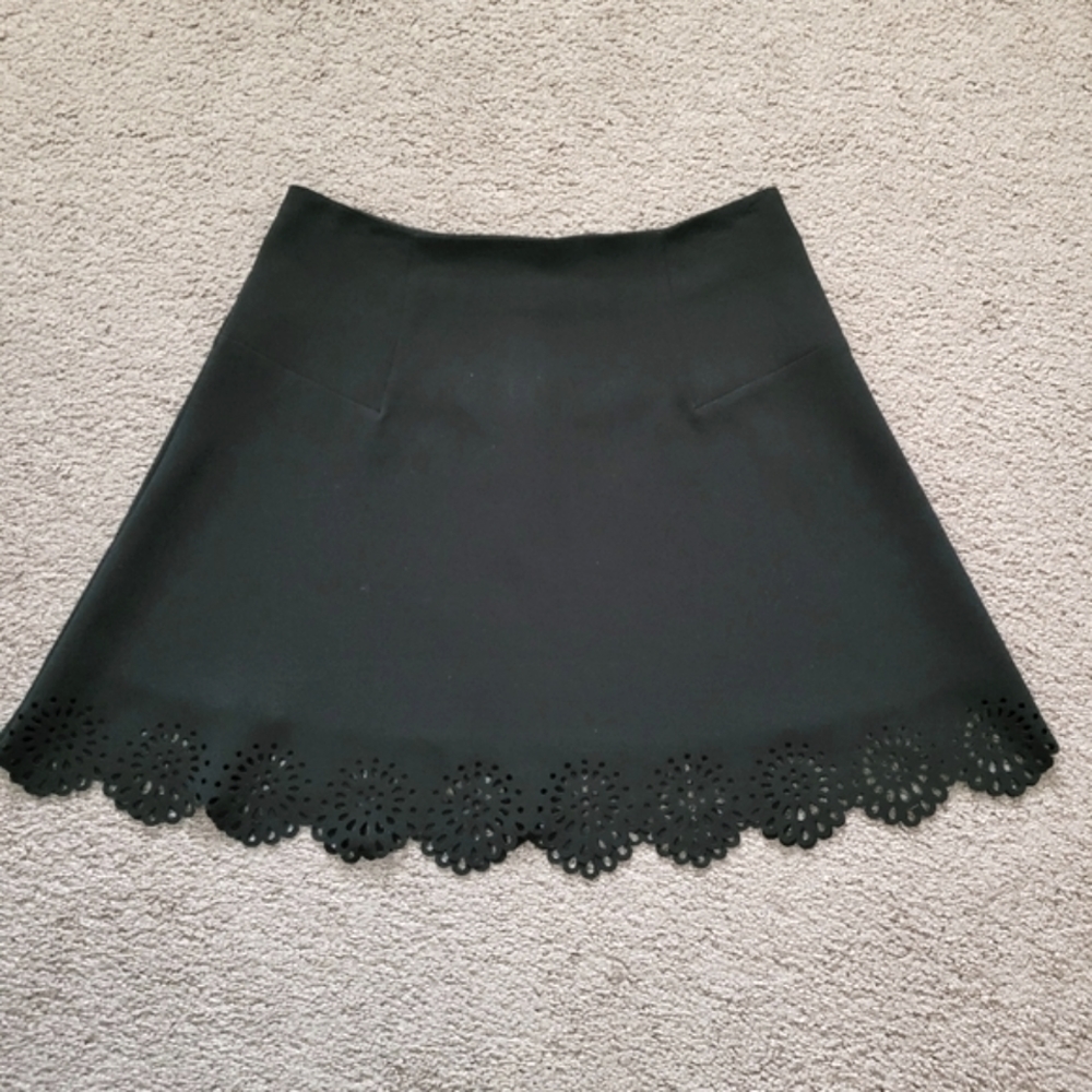 NWT Loft Flared Cut-Out Hem Skirt - Picture 2 of 7